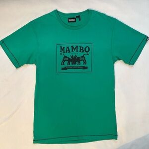 Vintage Mambo Two Ass Logo Short Sleeve T-Shirt Australia Men S green 508 RARE